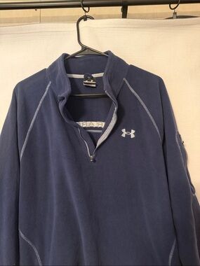 Under Armour Navy Blue Quarter-Zip Fleece Pullover